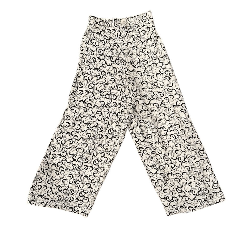 Aritzia Wilfred new no tags Black and White Floral Pants Sz XS